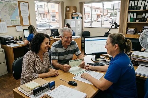 Clientes felizes utilizando serviços de despachante em Gravataí.